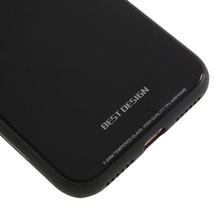 TPU Edges + Acrylic Mirror-like Back Hybrid Case for iPhone 8 4.7 inch - Black