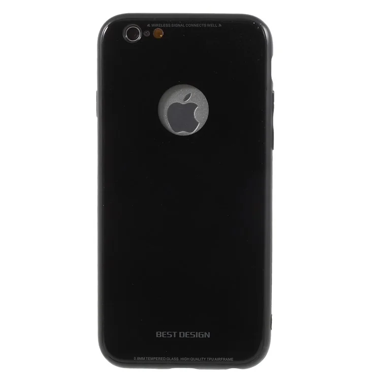 Acrylic Back + TPU Edges Hybrid Mobile Case for iPhone 6s/6 - Black