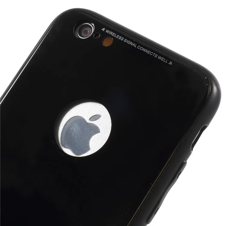 Acrylic Back + TPU Edges Hybrid Mobile Case for iPhone 6s/6 - Black