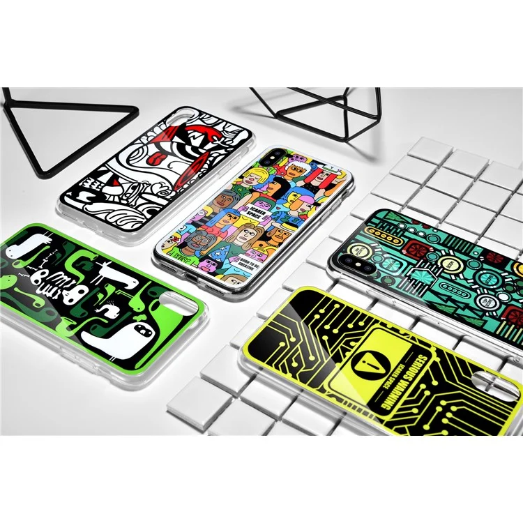 Rubberized IMD Patterned TPU Case for iPhone X/10 5.8 inch - Top Scope