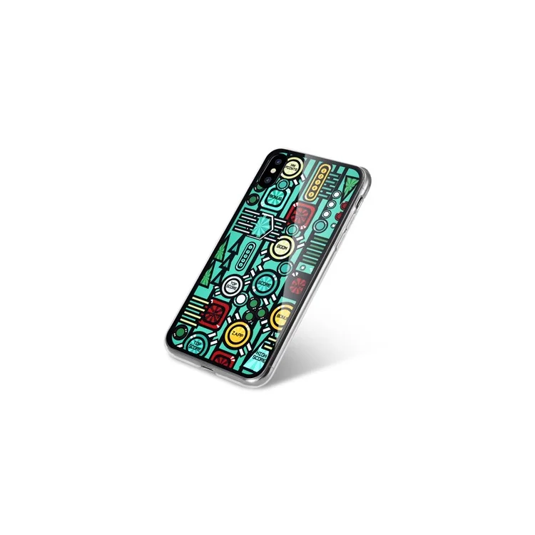 Rubberized IMD Patterned TPU Case for iPhone X/10 5.8 inch - Top Scope