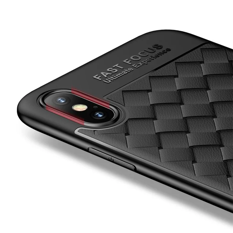USAMS Woven Texture Heat Dissipation TPU Phone Case for iPhone X - Black