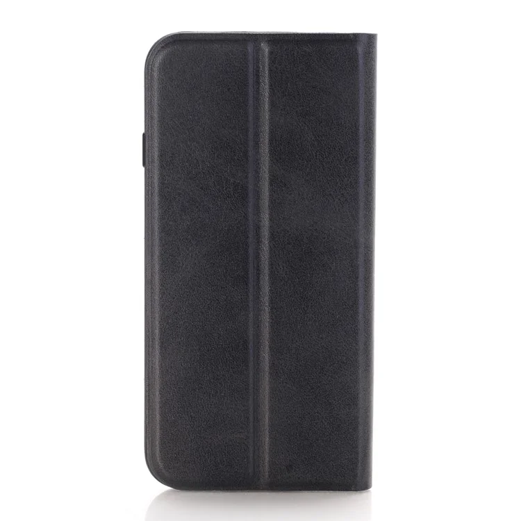 Retro Style Leather Magnetic Stand Phone Case for iPhone 8 Plus / 7 Plus - Black