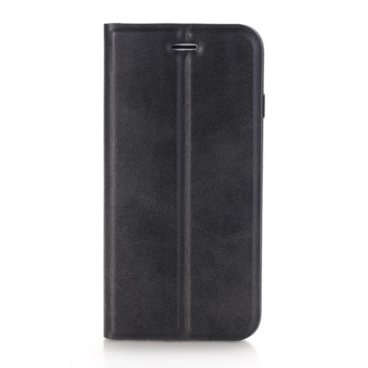 Retro Style Leather Magnetic Stand Phone Casing for iPhone 6s / 6 - Black