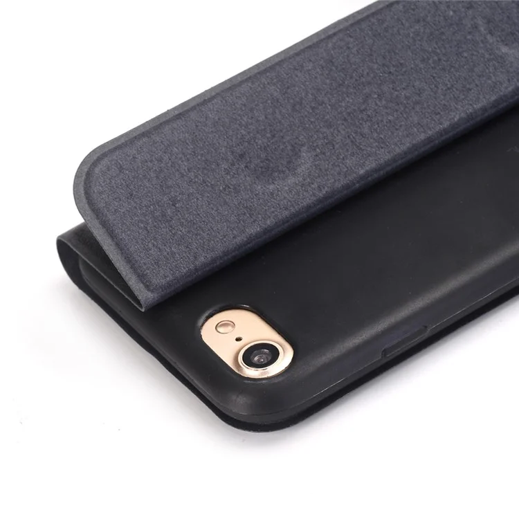Retro Style Leather Magnetic Stand Phone Casing for iPhone 6s / 6 - Black