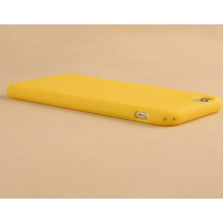 Solid Color Matte TPU Back Mobile Case for iPhone 6s / 6 4.7 inch - Yellow