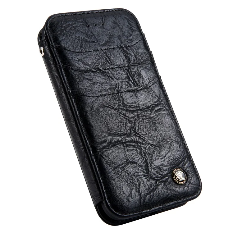 CMAI2 Retro Textured Leather Multi-slot Protective Case for iPhone 6s/6 4.7-inch - Black