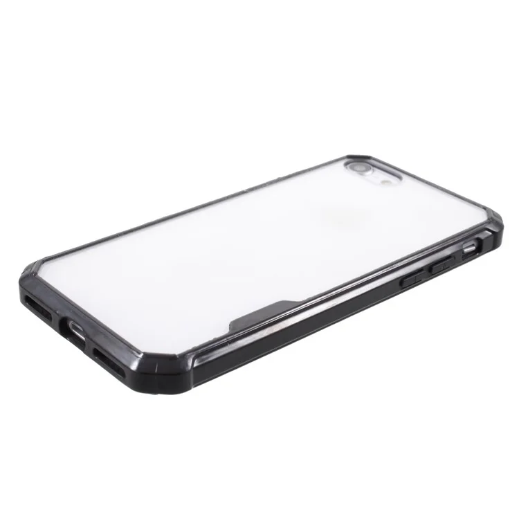 Drop-resistant PC + TPU Hybrid Phone Case for iPhone 8/7 - Black