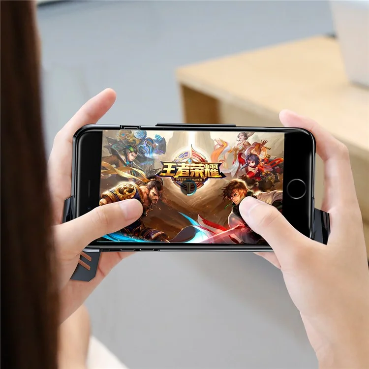 BASEUS Gamer Gamepad Hard PC Back Case with Kickstand for iPhone 8 Plus/7 Plus 5.5 inch - Black