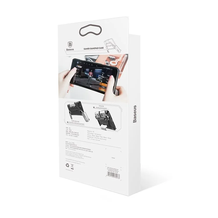 BASEUS Gamer Gamepad Hard PC Back Case with Kickstand for iPhone 8 Plus/7 Plus 5.5 inch - Black
