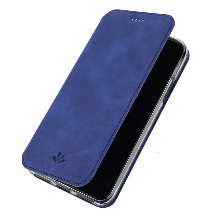 VILI ST Series Stand Leather Card Holder Phone Case for iPhone X / 10 - Dark Blue