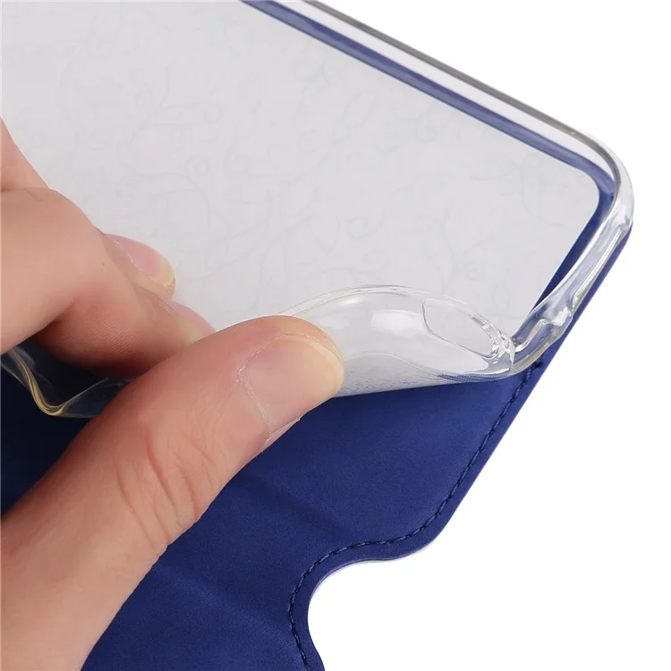 VILI ST Series Stand Leather Card Holder Phone Case for iPhone X / 10 - Dark Blue