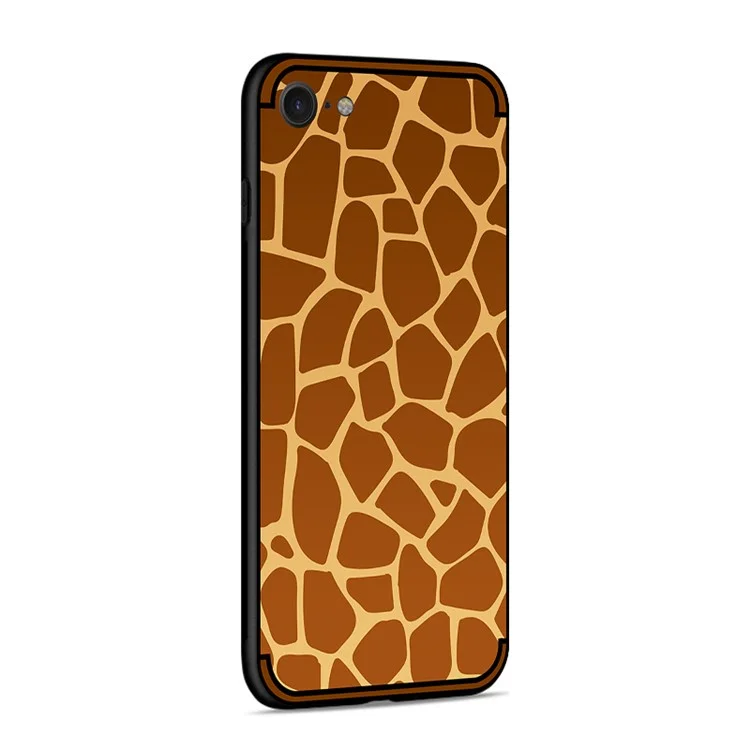 NXE Embossment Pattern TPU Back Phone Case for iPhone 8/7 4.7 inch - Giraffe Pattern