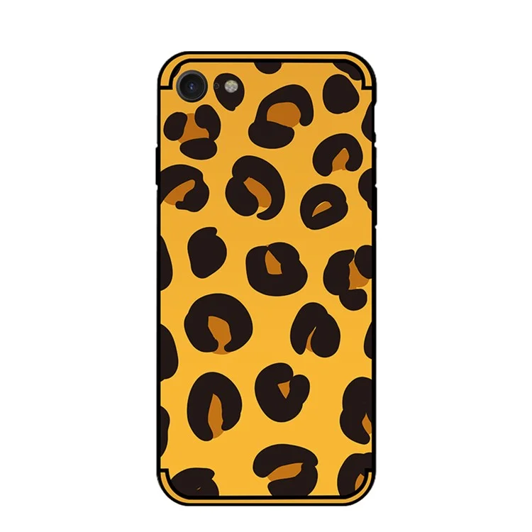 NXE Padrão de Relevo TPU Celular Shell Para Iphone 7/8/SE (2022)/SE (2020) 4,7 Polegadas - Padrão de Leopardo