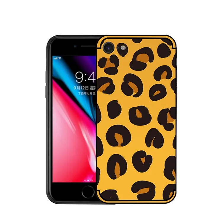 NXE Embossment Pattern TPU Mobile Phone Shell for iPhone 8/7 4.7 inch - Leopard Pattern