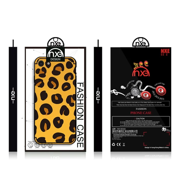 NXE Embossment Pattern TPU Mobile Phone Shell for iPhone 8/7 4.7 inch - Leopard Pattern