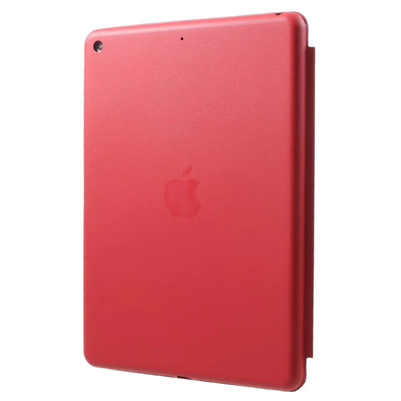 Drievoudig opvouwbare standaard smart lederen tabletcover voor iPad 9,7 (2018) / 9,7 inch (2017) - Rood