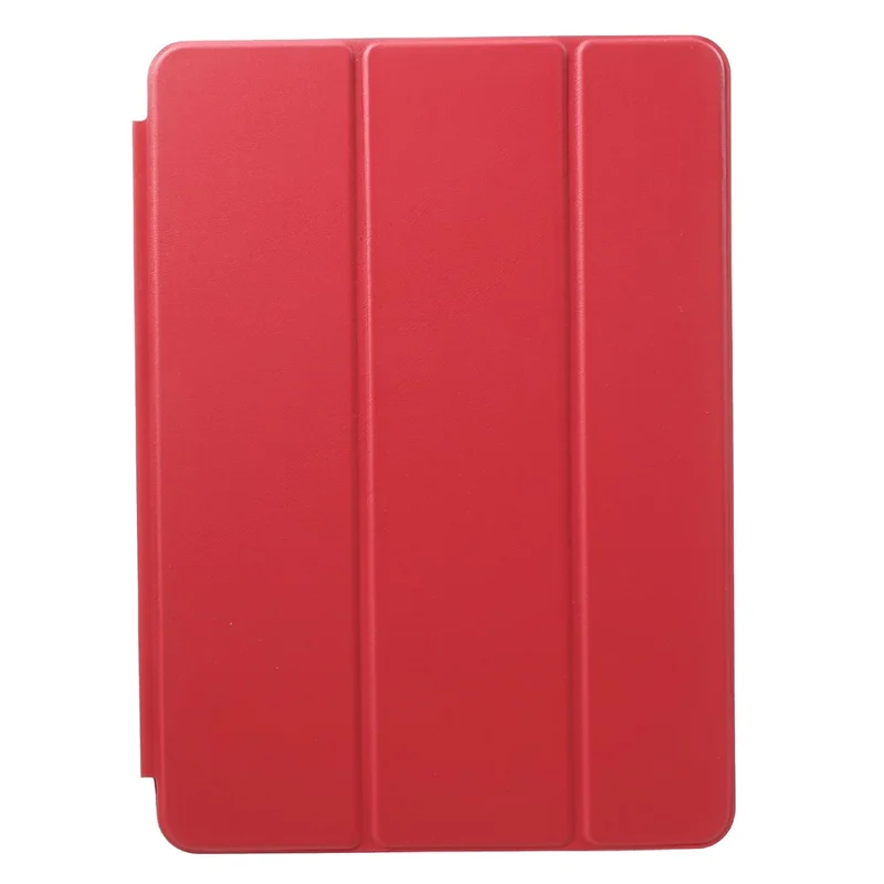 Drievoudig opvouwbare standaard smart lederen tabletcover voor iPad 9,7 (2018) / 9,7 inch (2017) - Rood