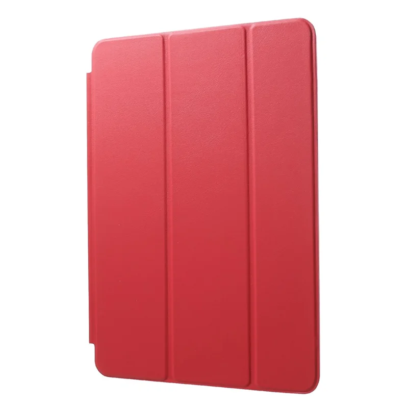 Drievoudig opvouwbare standaard smart lederen tabletcover voor iPad 9,7 (2018) / 9,7 inch (2017) - Rood