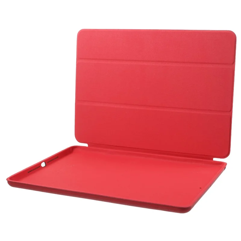Drievoudig opvouwbare standaard smart lederen tabletcover voor iPad 9,7 (2018) / 9,7 inch (2017) - Rood