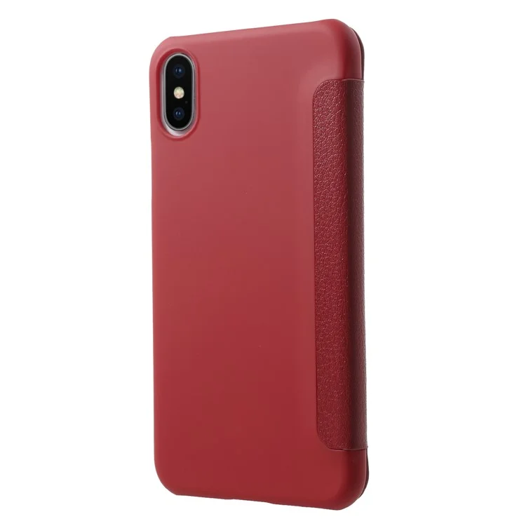 COBLUE Extreme Series Durable PU Leather Phone Case for iPhone X - Red