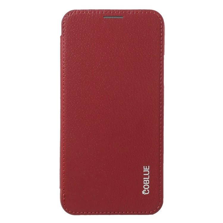COBLUE Extreme Series Durable PU Leather Phone Case for iPhone X - Red