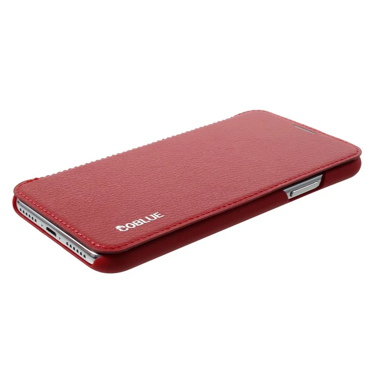 COBLUE Extreme Series Durable PU Leather Phone Case for iPhone X - Red