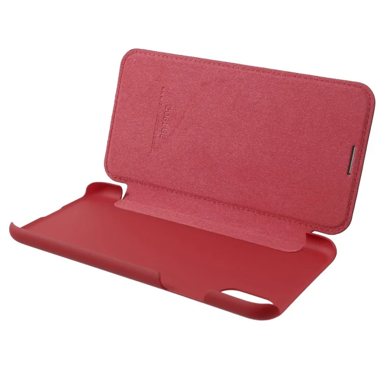 COBLUE Extreme Series Durable PU Leather Phone Case for iPhone X - Red