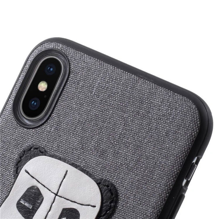 WUW Lovely Bear PC + TPU Hybrid Case for iPhone X / 10 5.8 inch - Grey