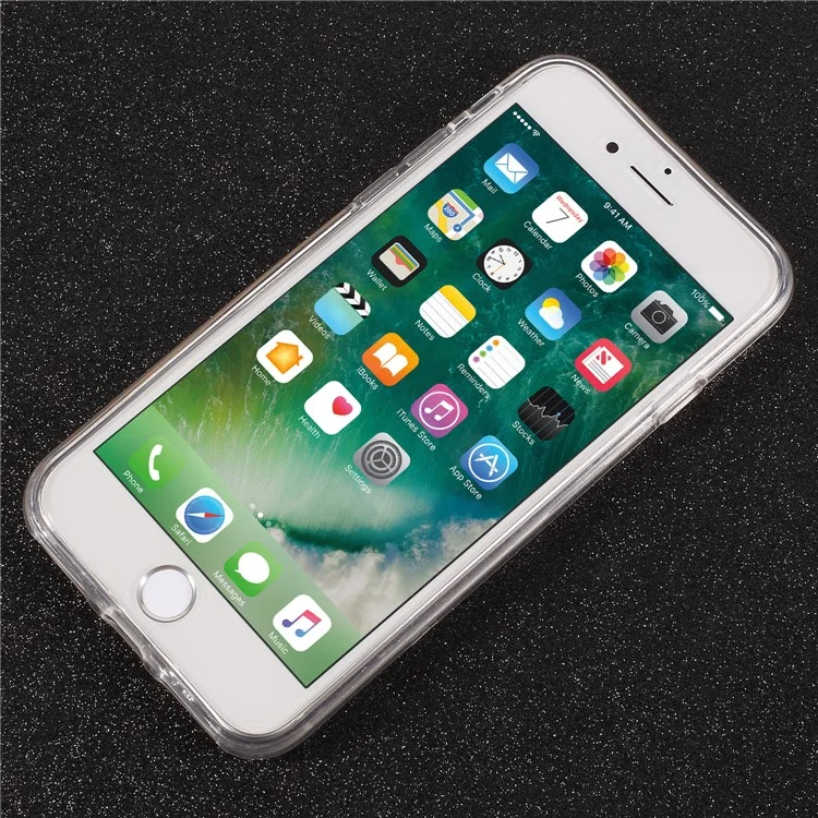 Acrylic TPU Hybrid Front + TPU Back Hybrid Cover Case for iPhone 8/7/SE 2 (2020) - Transparent