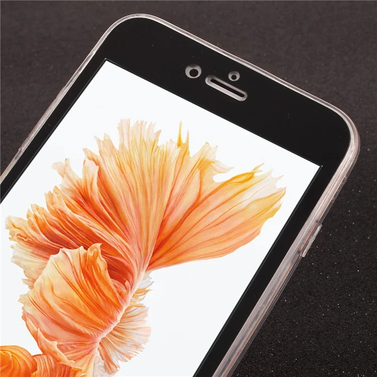 Acrylic TPU Hybrid Front + TPU Back Hybrid Case for iPhone 6s 6 - Black