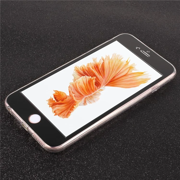 Acrylic TPU Hybrid Front + TPU Back Hybrid Case for iPhone 6s 6 - Black