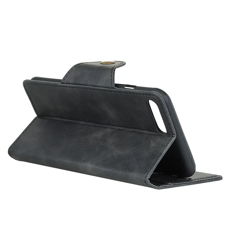 PU Leather Wallet Stand Mobile Phone Case for iPhone 8 Plus/7 Plus 5.5 inch - Black