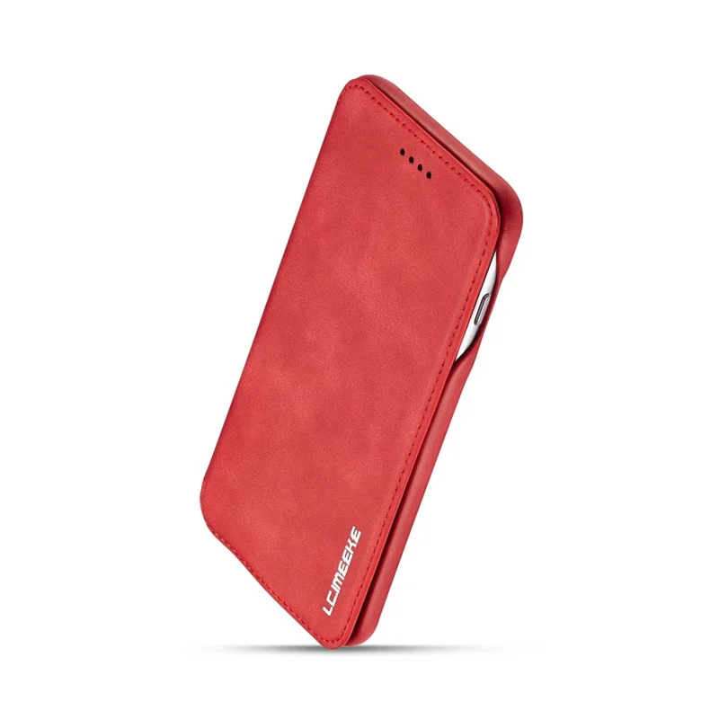 LC.IMEEKE for iPhone 6s Plus/6 Plus Retro Style Leather Card Holder Stand Flip Cover - Red