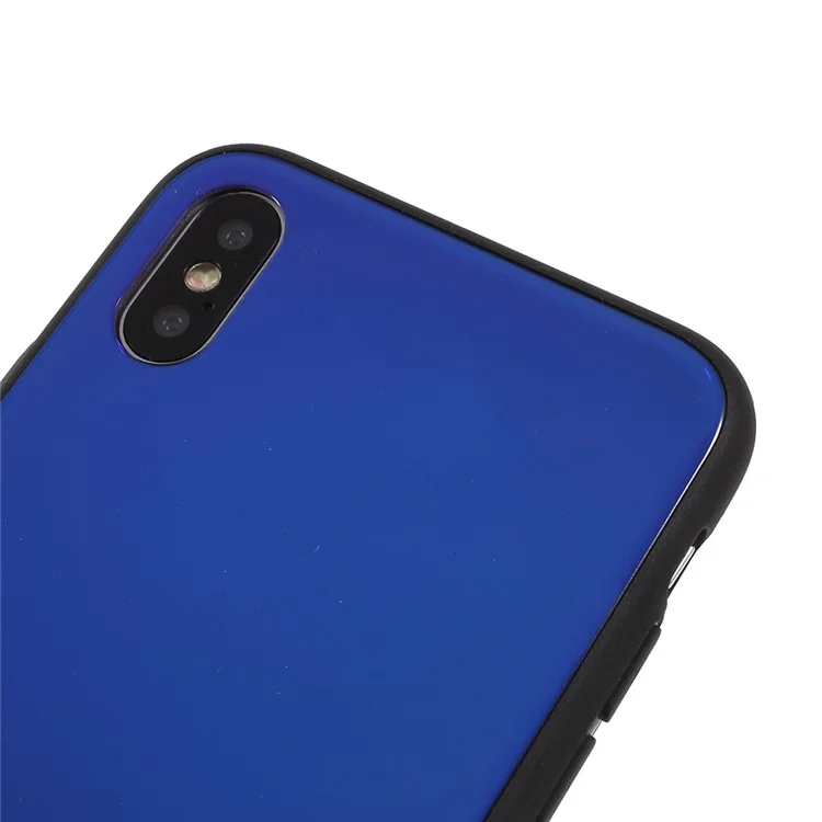 Patterned Blue Back Glass + TPU Hybrid Case for iPhone X - La Noche Más Hermosa