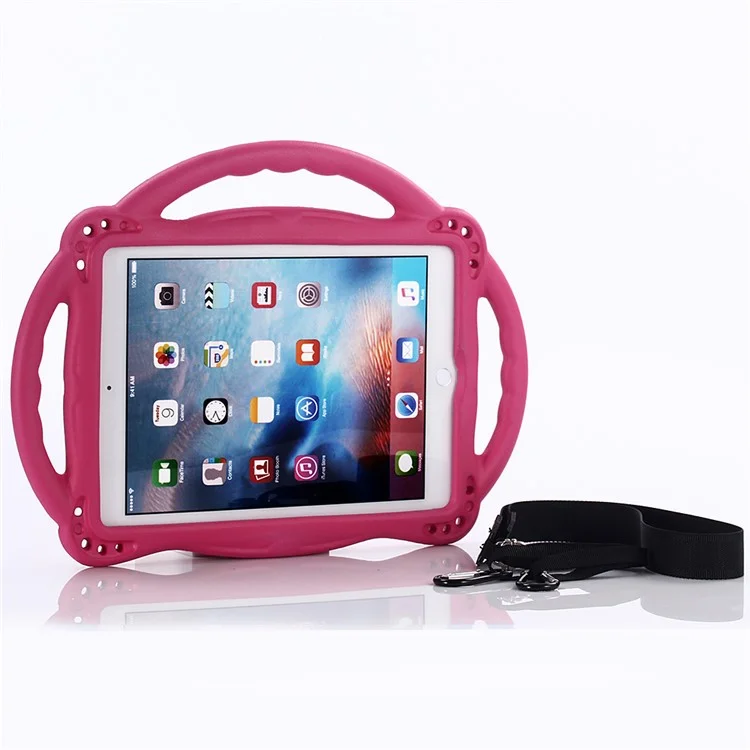 Kids-friendly EVA Shockproof Cover with Carrying Strap for iPad 9.7 (2018) / 9.7 (2017) / Air 2 / Air - Rose
