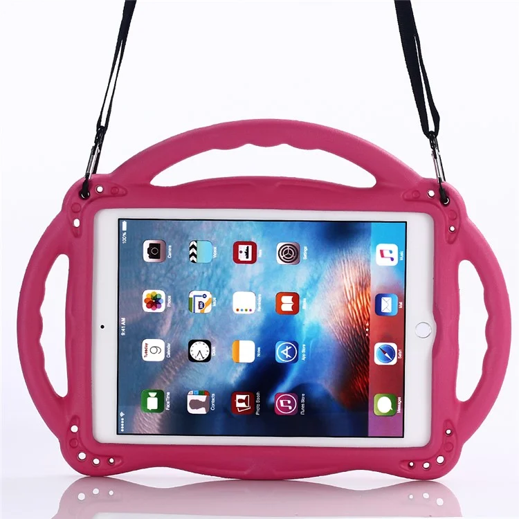 Kids-friendly EVA Shockproof Cover with Carrying Strap for iPad 9.7 (2018) / 9.7 (2017) / Air 2 / Air - Rose