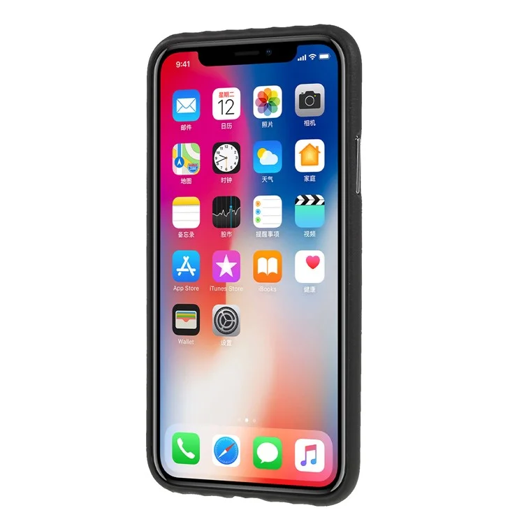 RECCI Duke Series TPU Protective Phone Case with Kickstand for iPhone X - Black