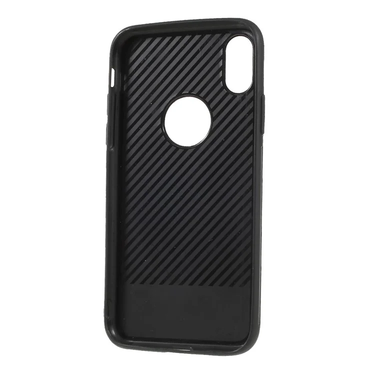 RECCI 9H Tempered Glass Case for iPhone X Anti-scratch Hybrid Mobile Phone Cover - Black