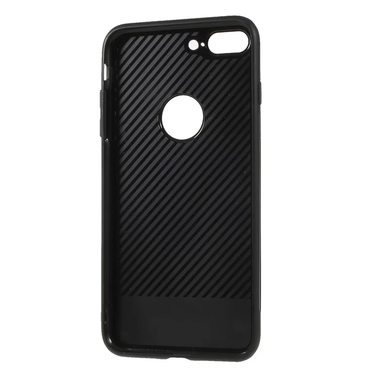 RECCI Anti-scratch 9H Tempered Glass + PC + TPU Hybrid Case for iPhone 8 Plus 5.5 inch - Black
