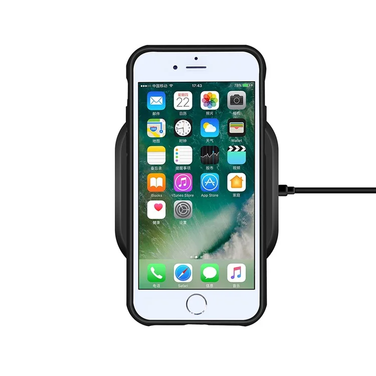 Geometric Figure Armor PC + TPU Hybrid Shockproof Case for iPhone 8 Plus / 7 Plus / 6s Plus / 6 Plus - Black