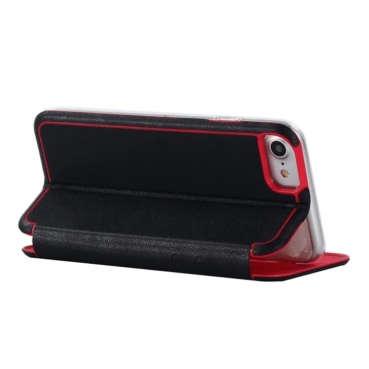 Auto-absorbed Stand Phone Thin Case with Card Holder for iPhone 8/7/6s/6 4.7 inch - Black