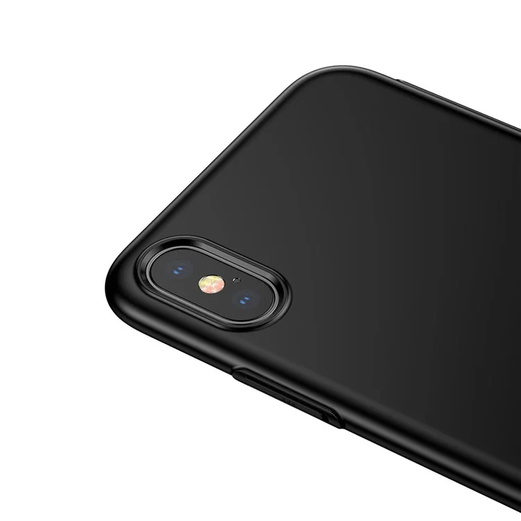 BASEUS Little Tail Series Hard PC Back Phone Casing with Finger Grip Ring Holder for iPhone X - Red/Black