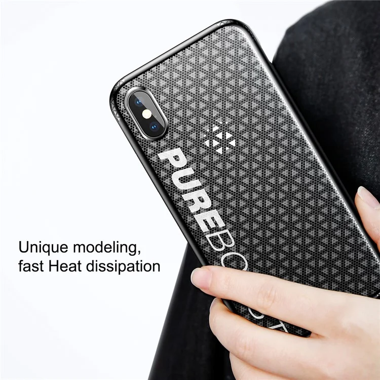 BASEUS Parkour Heat Dissipation TPU + PC Hybrid Case for iPhone X - Black