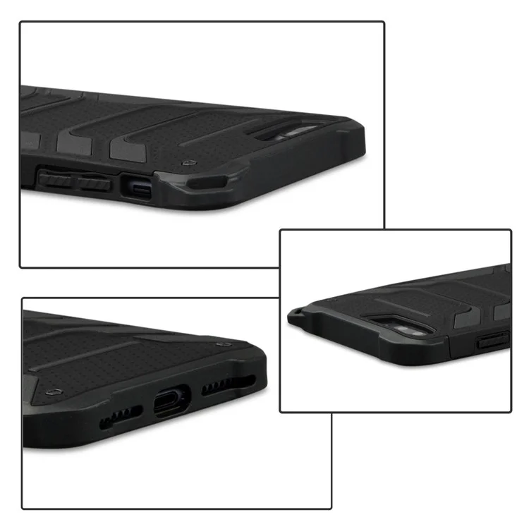 ANGIBABE Spider Series TPU+PC Shockproof Hybrid Case for iPhone 8 Plus / 7 Plus - Black