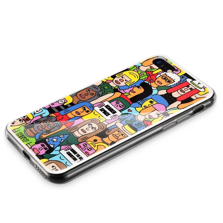 Rubberized IMD Patterned TPU Cell Phone Case for iPhone 8 / 7 4.7 inch - I Carer Space