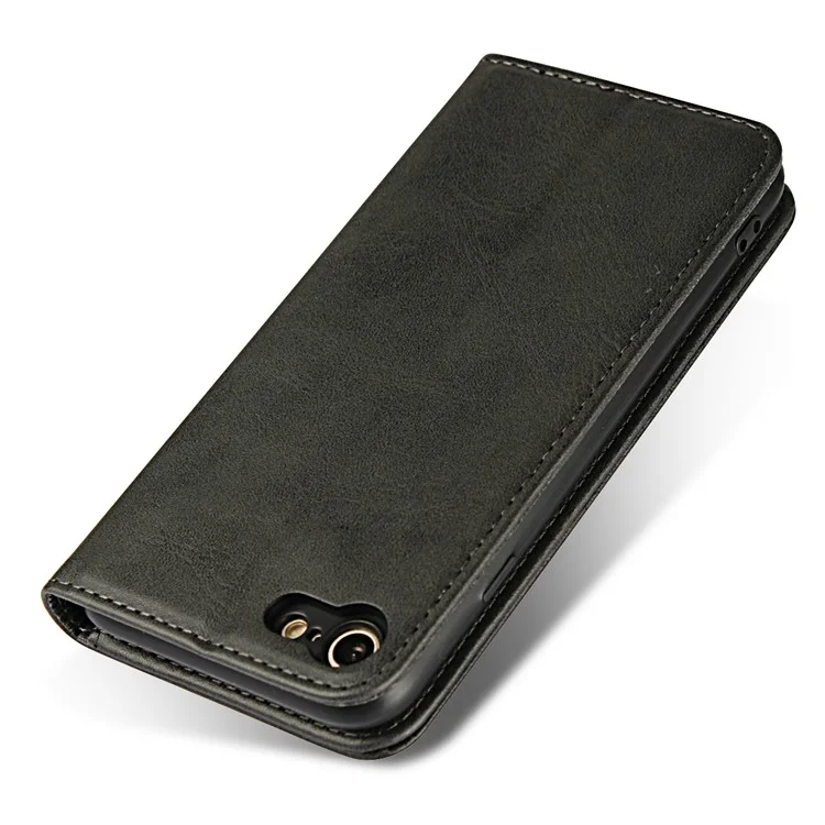 Magnetic Stand Leather Wallet Case for iPhone 8/7 4.7 inch - Black