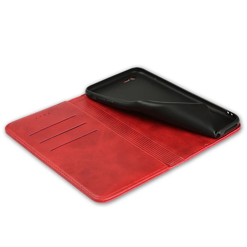 For iPhone 7/8/SE (2020)/SE (2022) 4.7 inch Magnetic Stand Leather Wallet Mobile Phone Case - Red