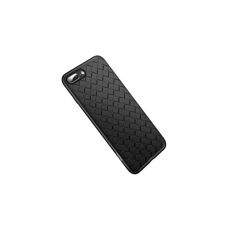 ROCK BV Woven Pattern Heat Dissipation TPU Case for iPhone 8 Plus / 7 Plus - Black