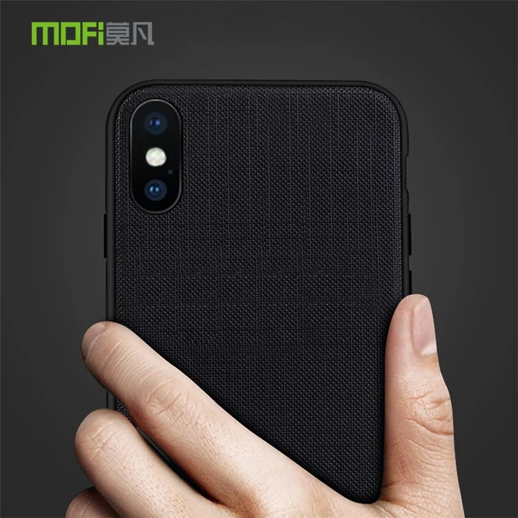 MOFI Bright Shield Series Slim TPU + PC + Cloth Combo Case for iPhone X - Black
